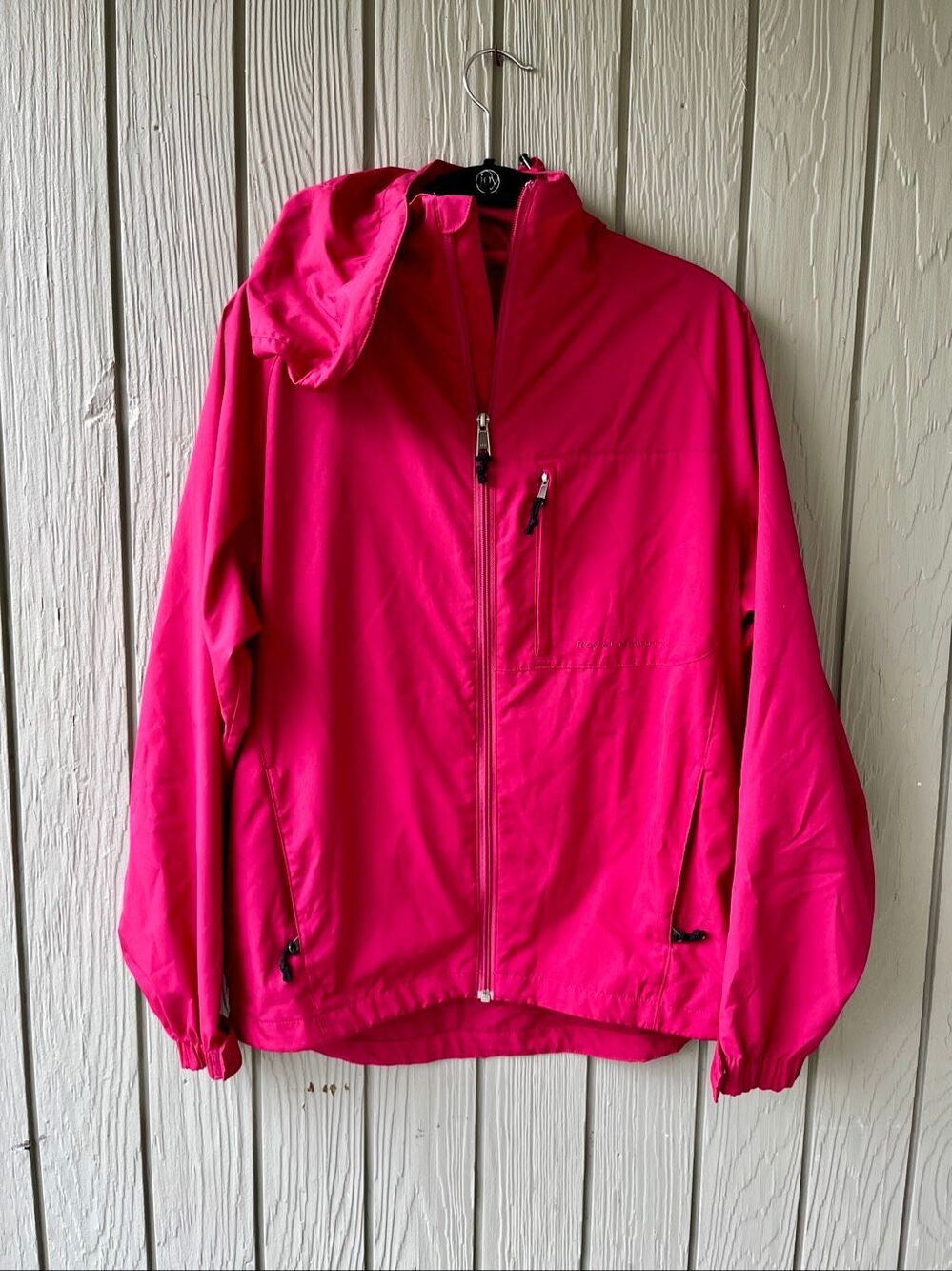 Royal Robbins M Pink Hooded Windbreaker Lightweight Hiking Rain Jacket Golf